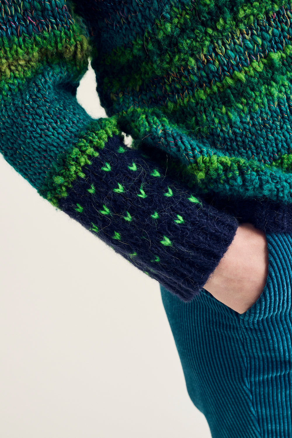 Pulls groen Terre Bleue