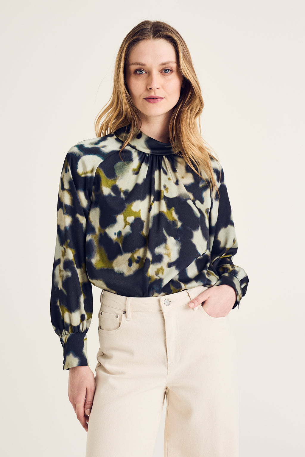 Blouses lange mouw groen Terre Bleue