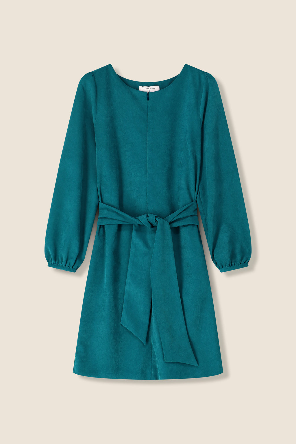 Jurken lange mouw blauw Terre Bleue