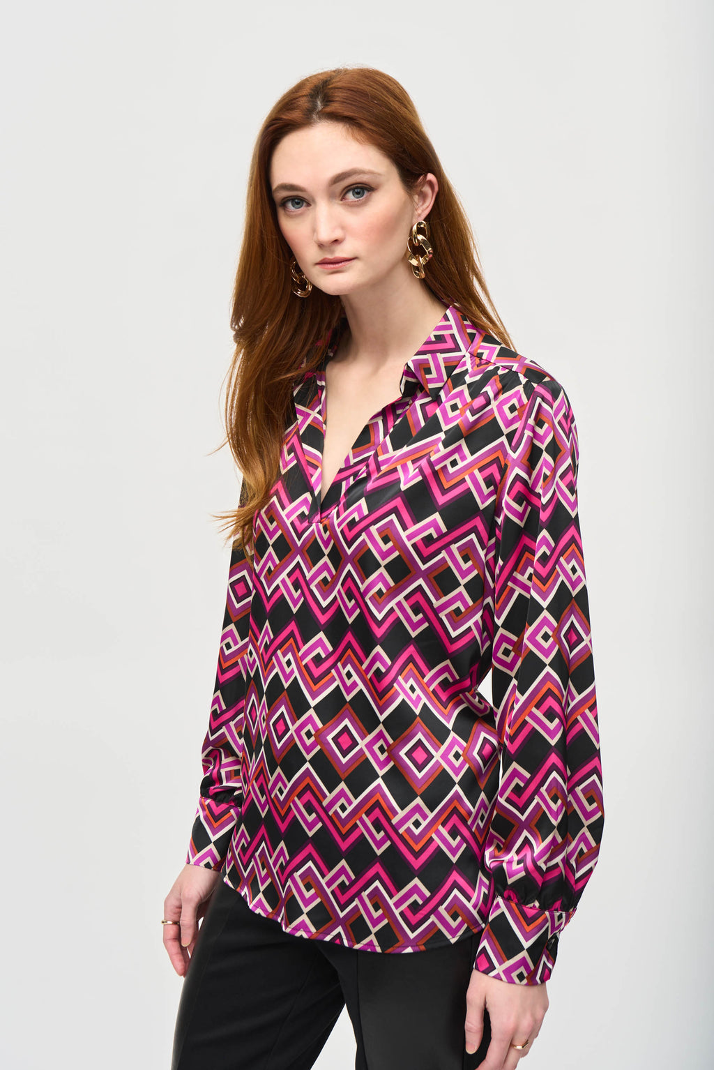 Blouses lange mouw roze Joseph Ribkoff