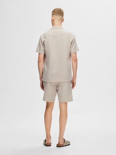 Hemden korte mouw beige Selected HOMME