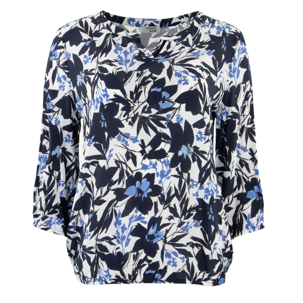Blouses lange mouw blauw Sommermann