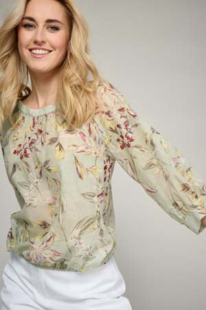 Blouses lange mouw groen Marie Méro