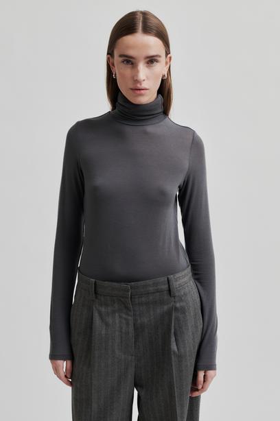 T-shirts lange mouw grijs Second Female