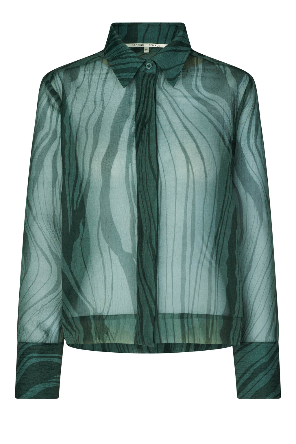 Blouses lange mouw groen Second Female