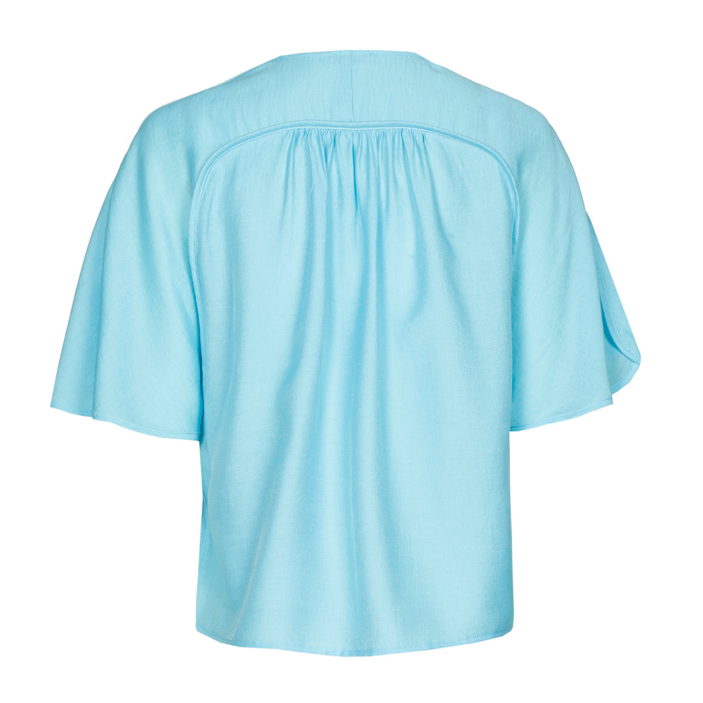 Blouses korte mouw blauw Caroline Biss