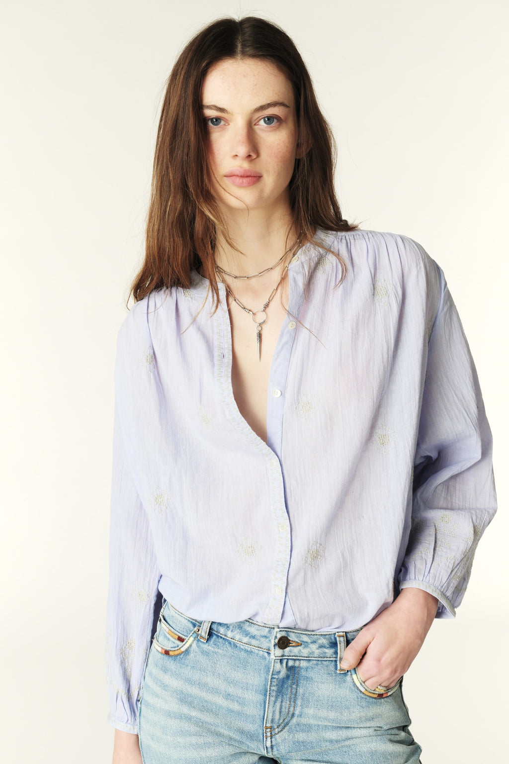 Blouses lange mouw blauw ba&sh