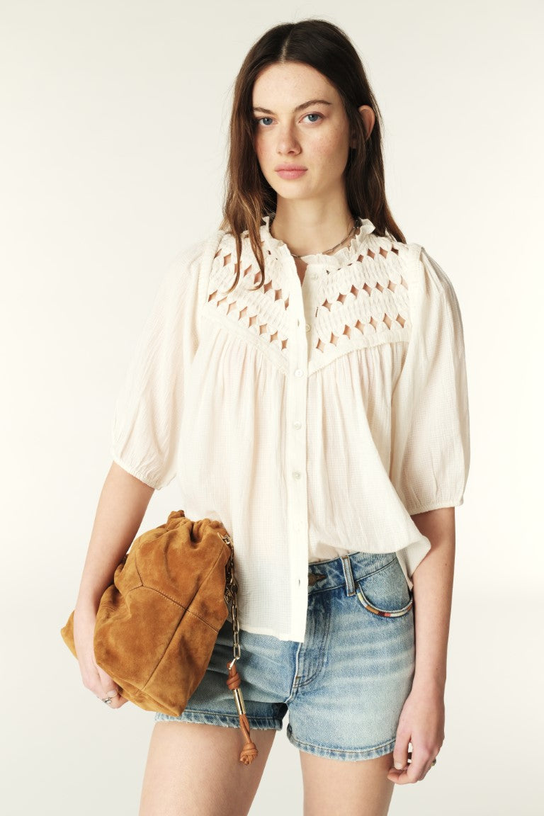 Blouses korte mouw beige ba&sh