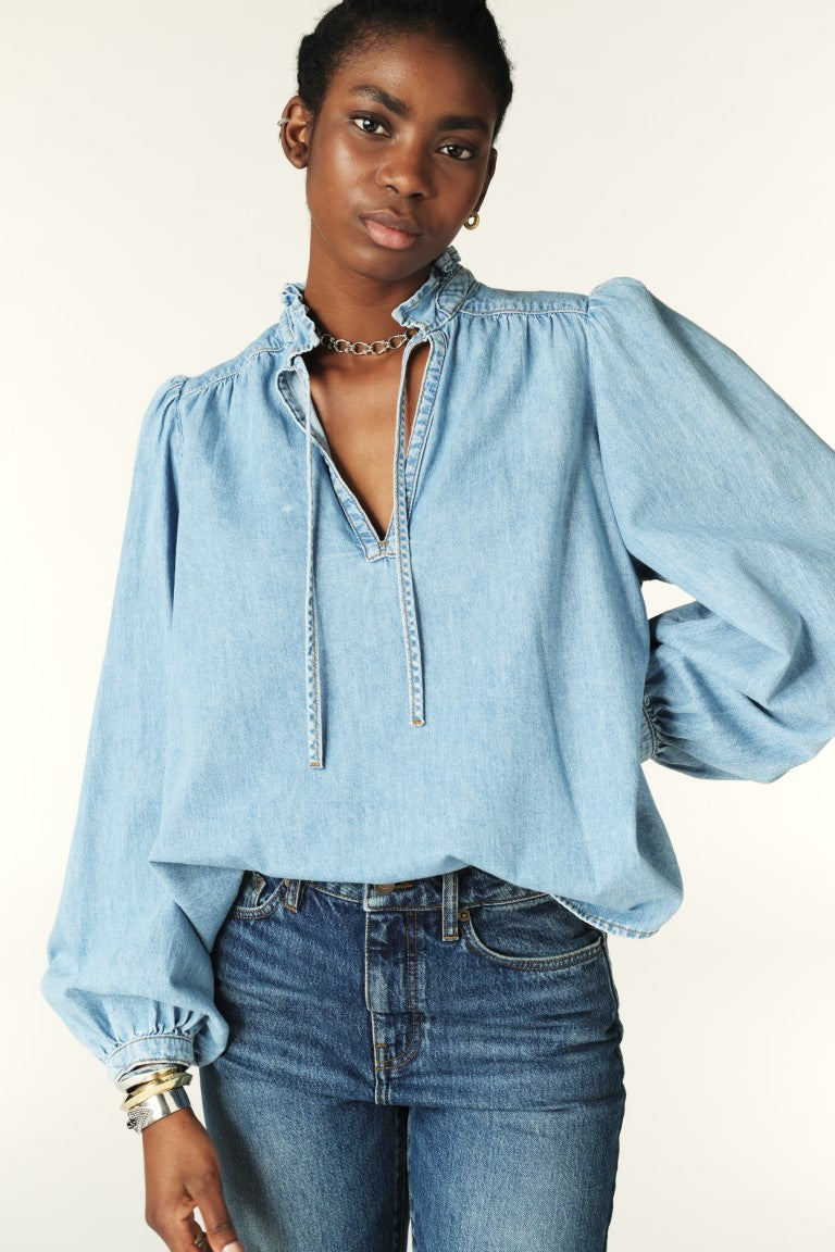 Blouses lange mouw blauw ba&sh