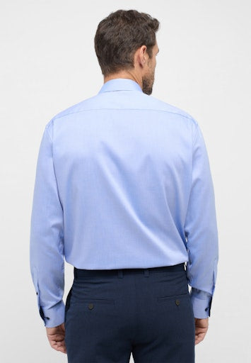 Hemden lange mouw blauw ETERNA