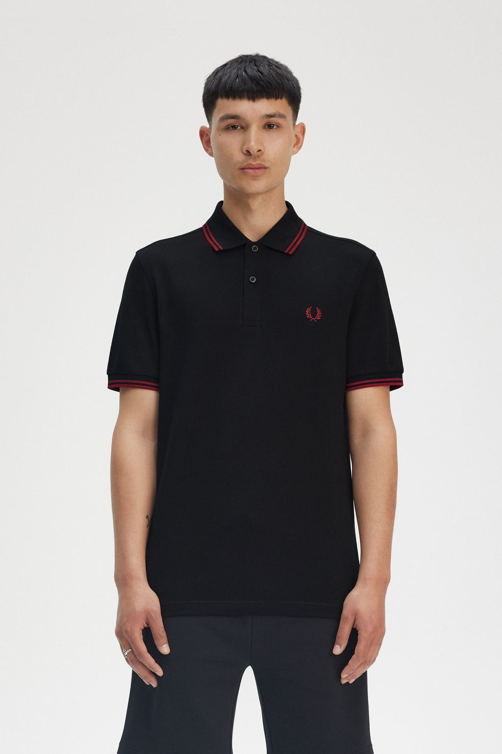 Polo's korte mouw zwart Fred Perry