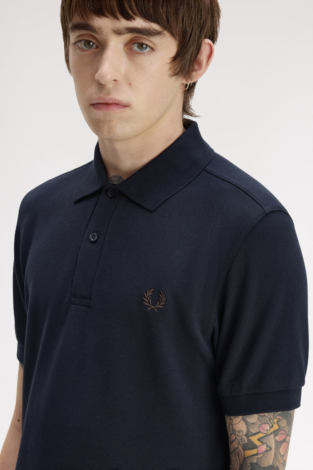 Polo's lange mouw navy Fred Perry
