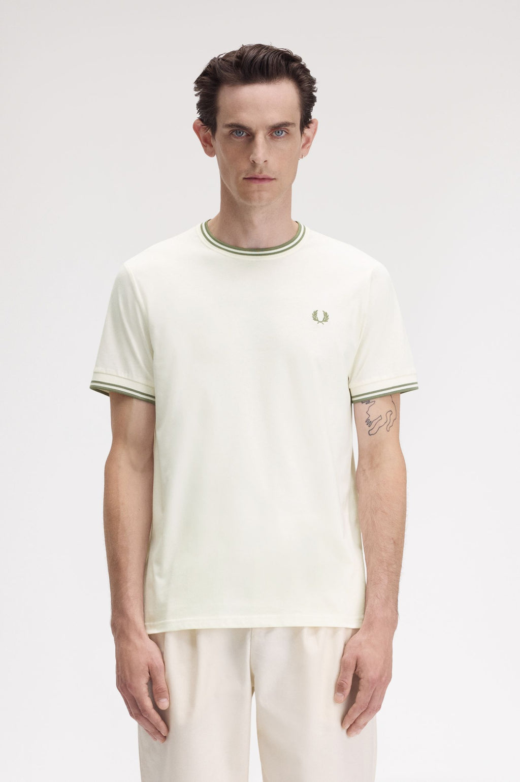 T-shirts korte mouw beige Fred Perry