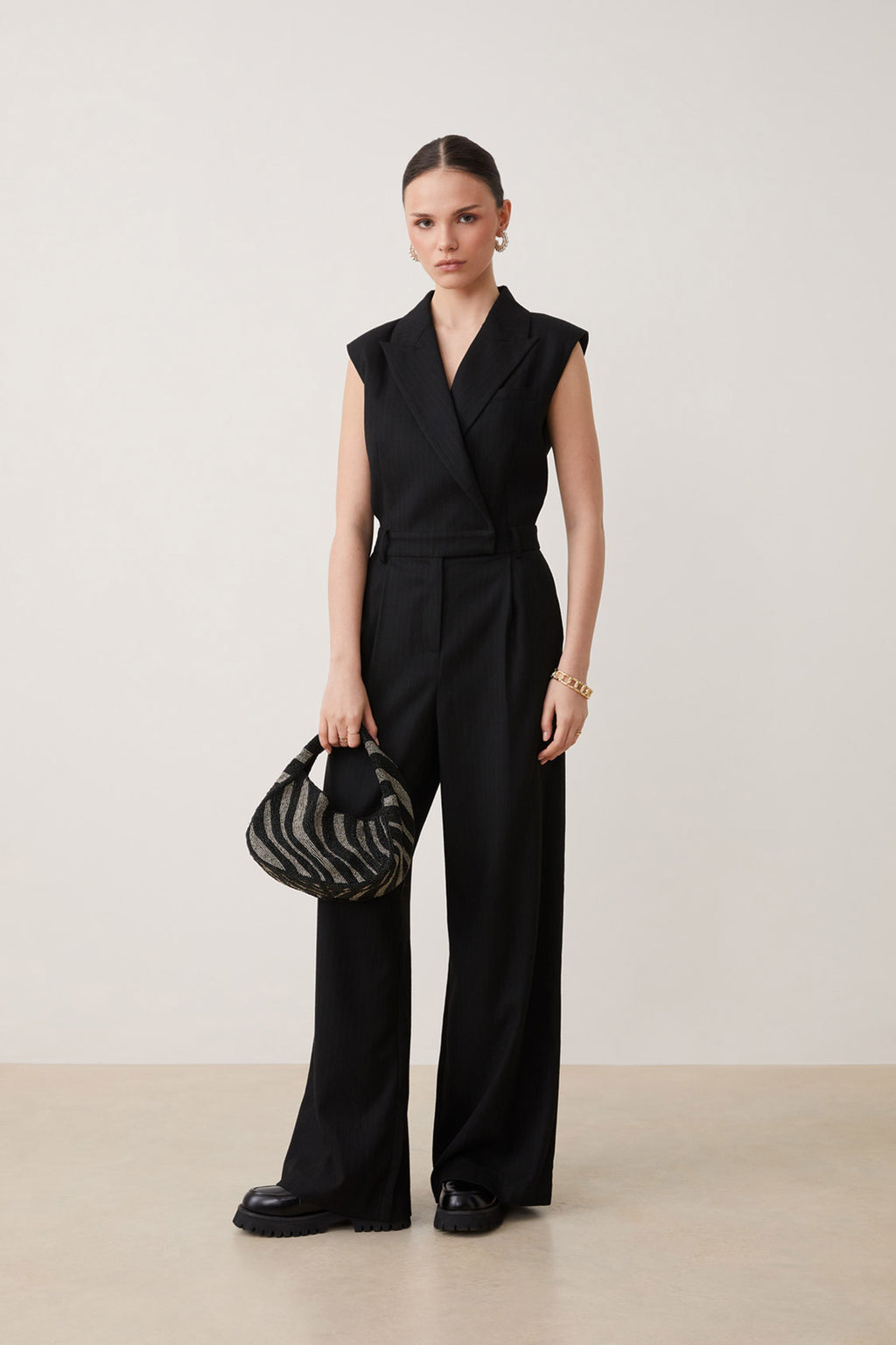 Jumpsuits zonder mouw zwart Suncoo Paris