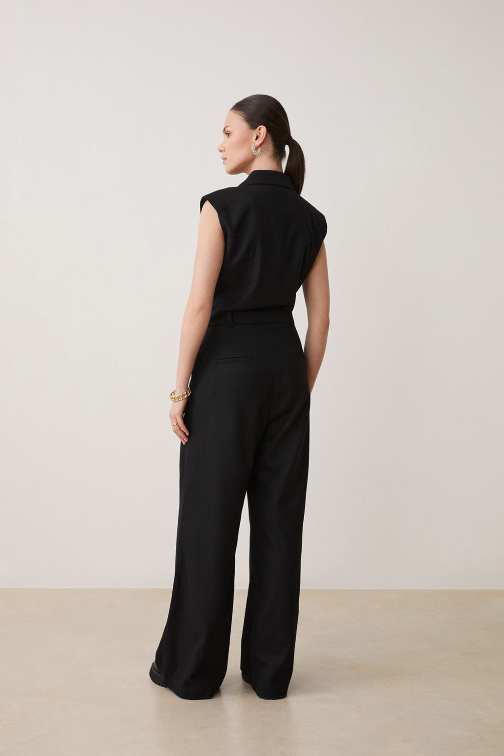 Jumpsuits zonder mouw zwart Suncoo Paris