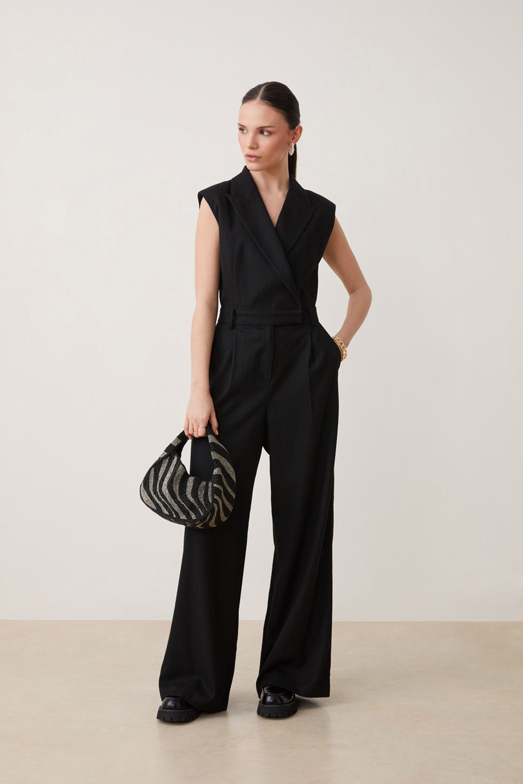 Jumpsuits zonder mouw zwart Suncoo Paris