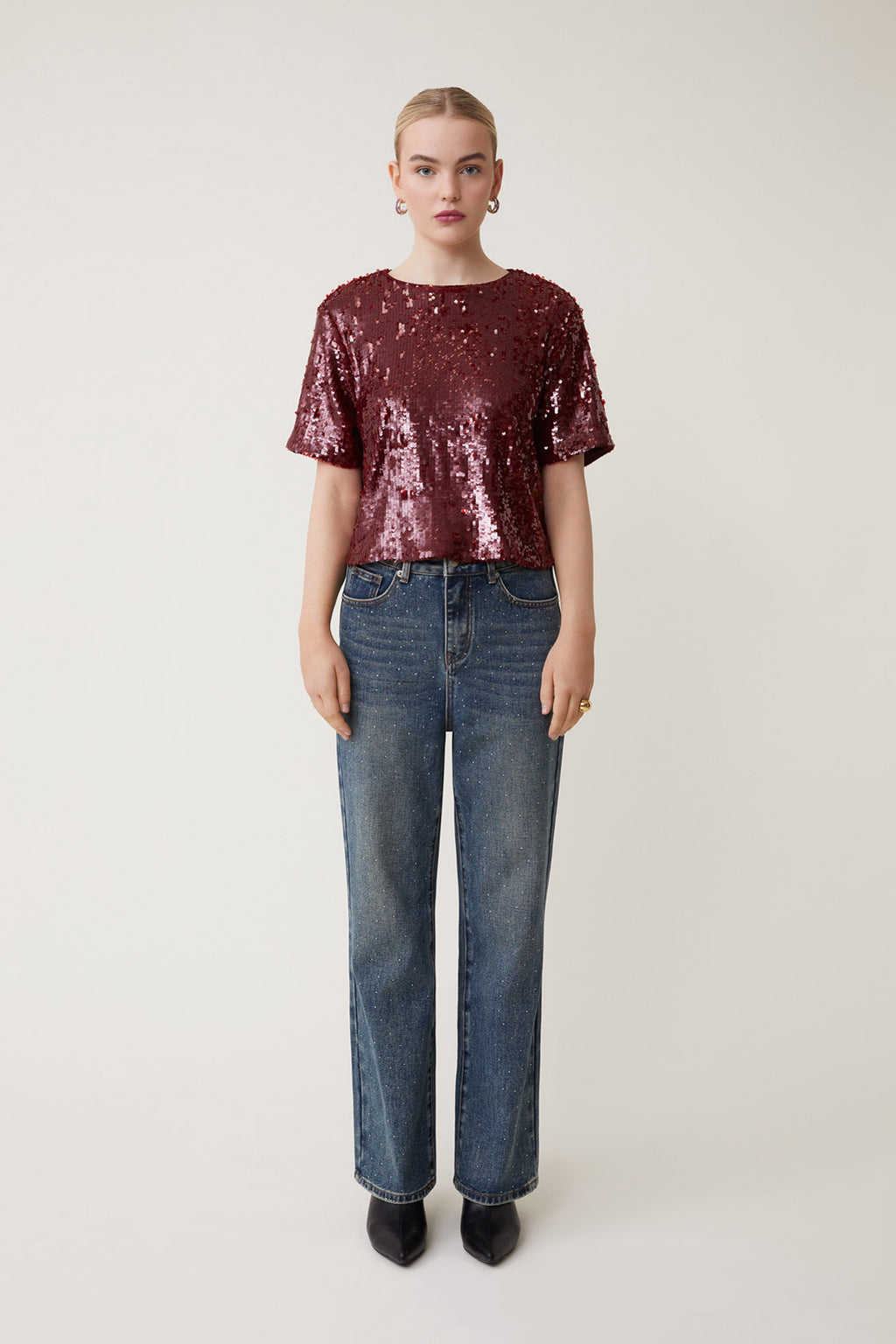 Blouses korte mouw rood Suncoo Paris