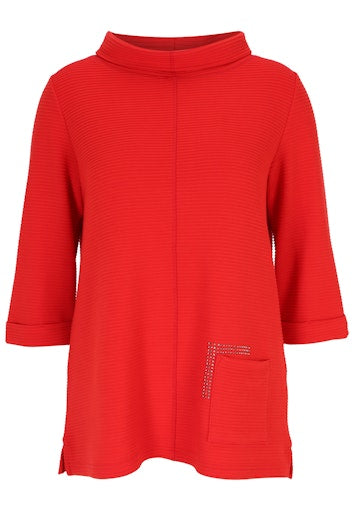 T-shirts lange mouw rood Doris Streich