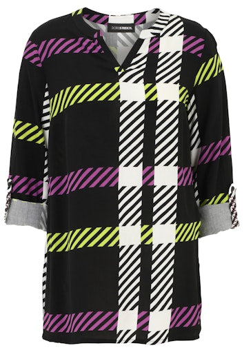 Blouses lange mouw paars Doris Streich