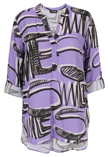 Blouses lange mouw paars Doris Streich