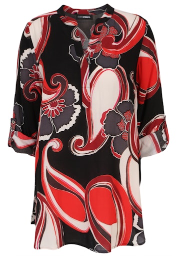 Blouses lange mouw rood Doris Streich