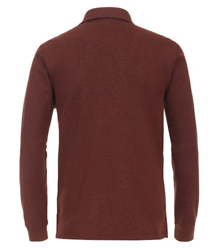 Polo's lange mouw oranje Casa Moda