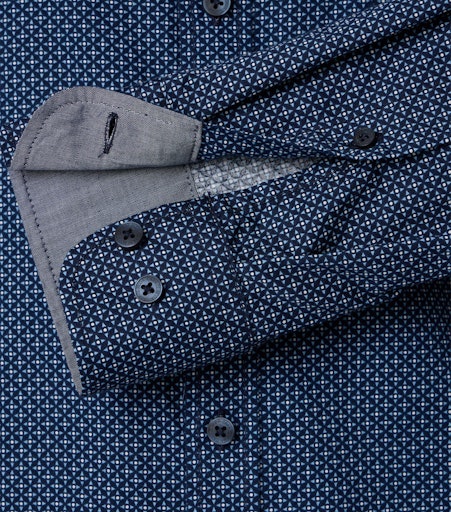 Hemden lange mouw blauw Casa Moda