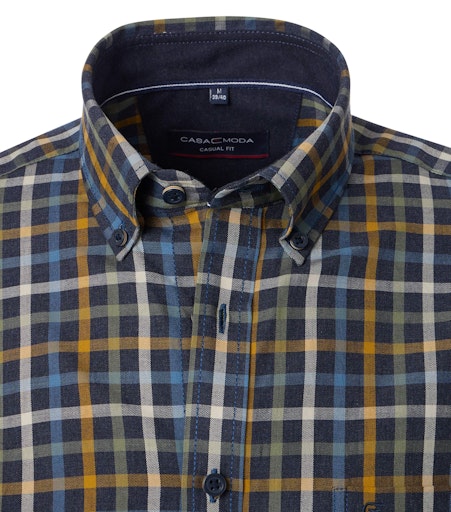 Hemden lange mouw blauw Casa Moda