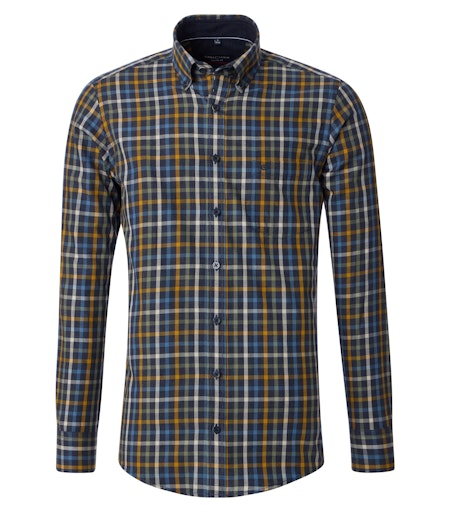 Hemden lange mouw blauw Casa Moda