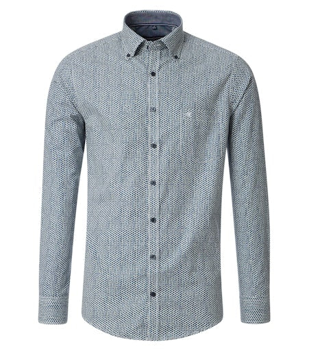 Hemden lange mouw groen Casa Moda
