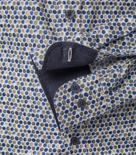 Hemden korte mouw blauw Casa Moda