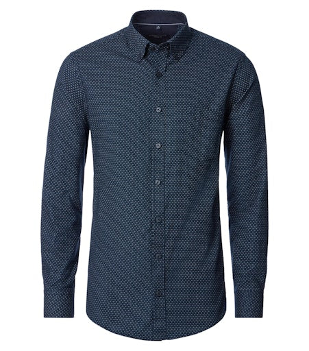 Hemden lange mouw blauw Casa Moda