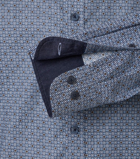 Hemden korte mouw blauw Casa Moda