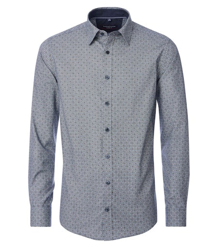 Hemden korte mouw blauw Casa Moda