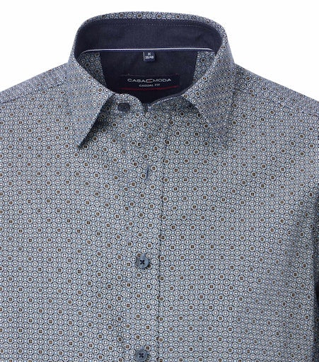Hemden korte mouw blauw Casa Moda