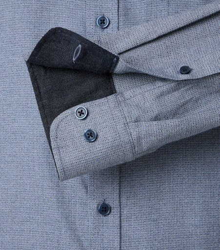 Hemden lange mouw blauw Casa Moda