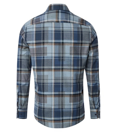 Hemden lange mouw blauw Casa Moda