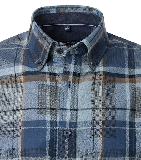 Hemden lange mouw blauw Casa Moda