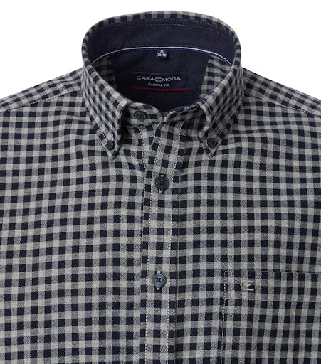 Hemden lange mouw blauw Casa Moda
