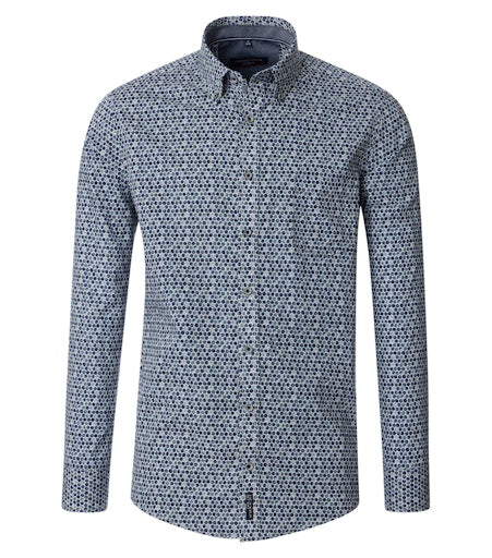 Hemden lange mouw blauw Casa Moda