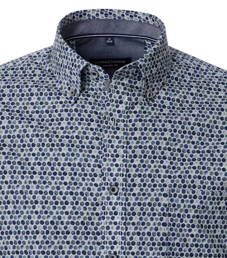 Hemden lange mouw blauw Casa Moda