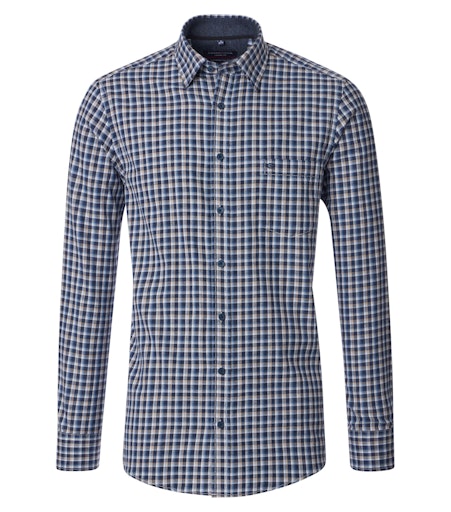 Hemden lange mouw blauw Casa Moda
