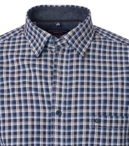 Hemden lange mouw blauw Casa Moda