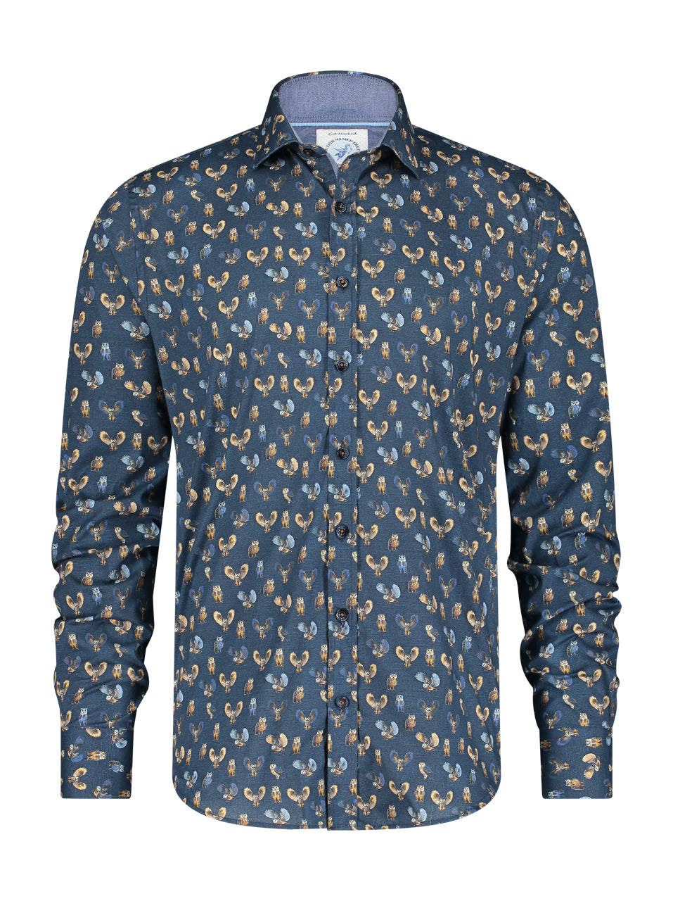 Hemden lange mouw blauw A Fish Named Fred