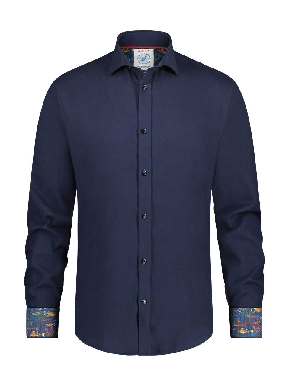 Hemden lange mouw navy A Fish Named Fred