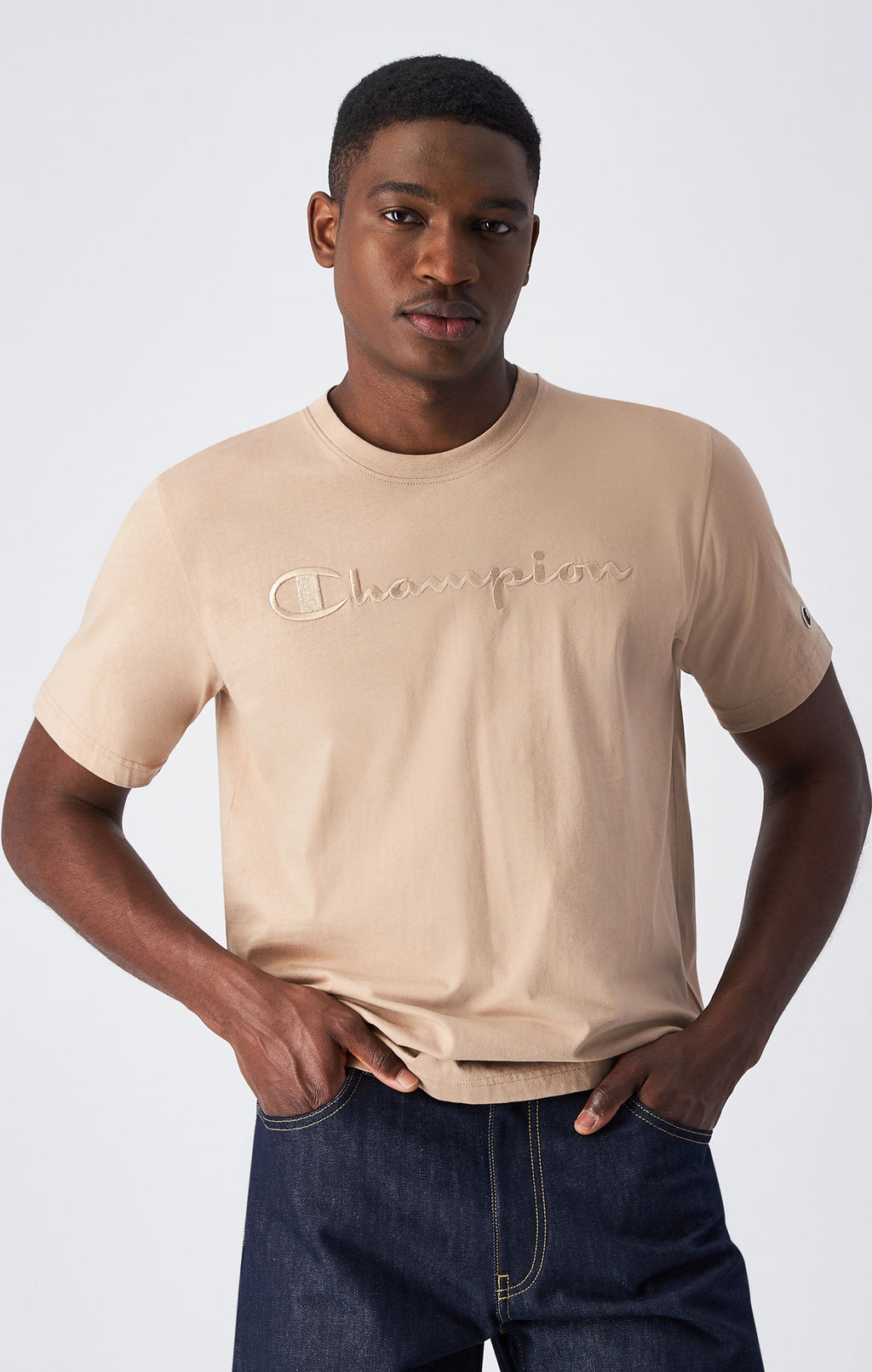 T-shirts korte mouw beige Champion