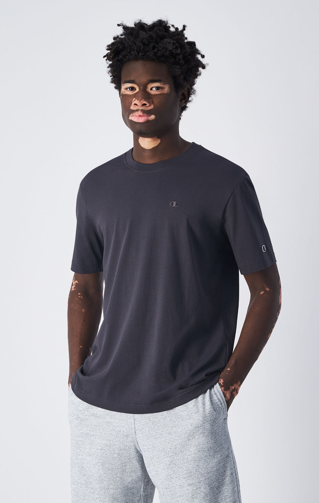 T-shirts korte mouw grijs Champion