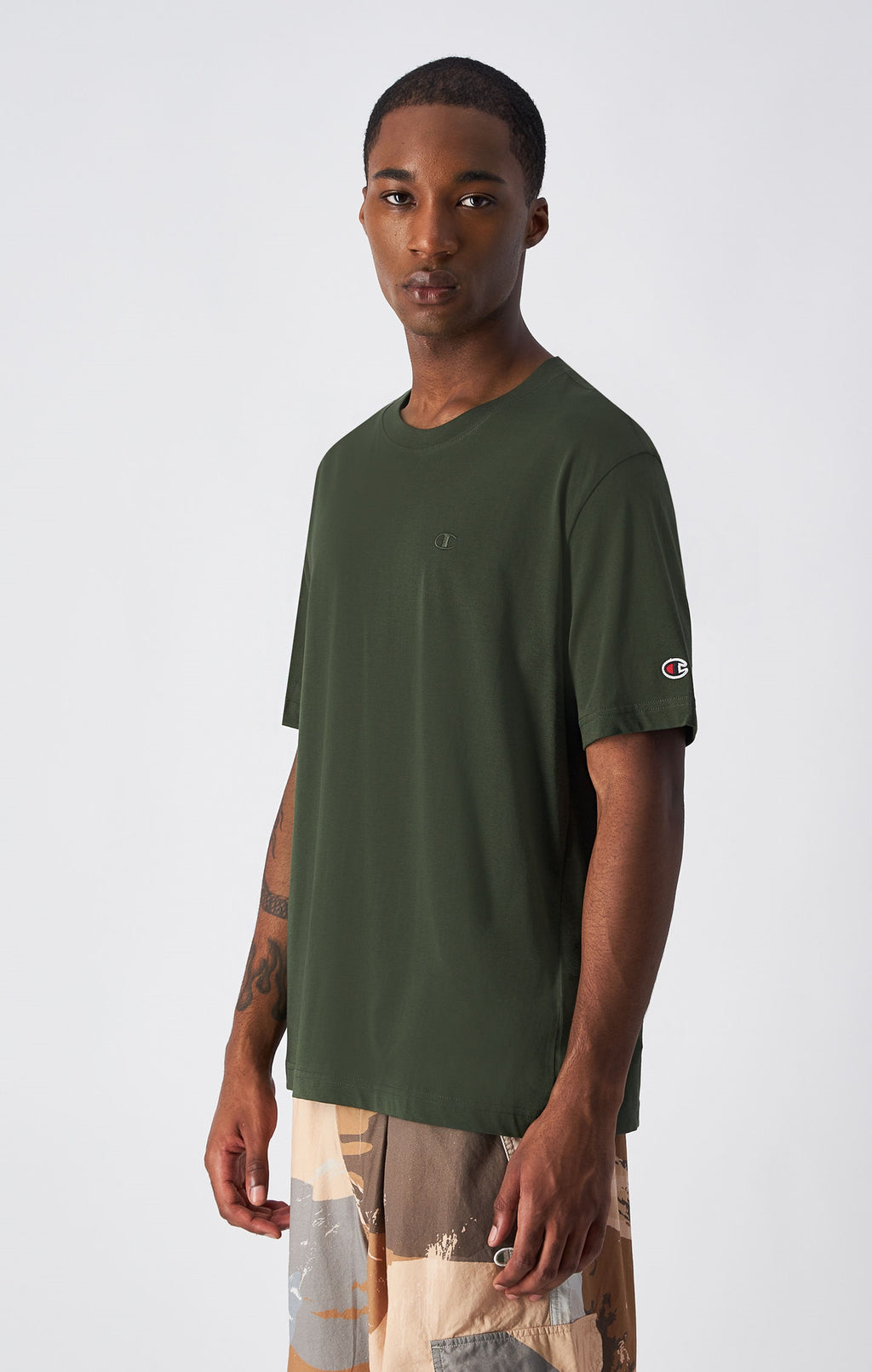 T-shirts korte mouw groen Champion