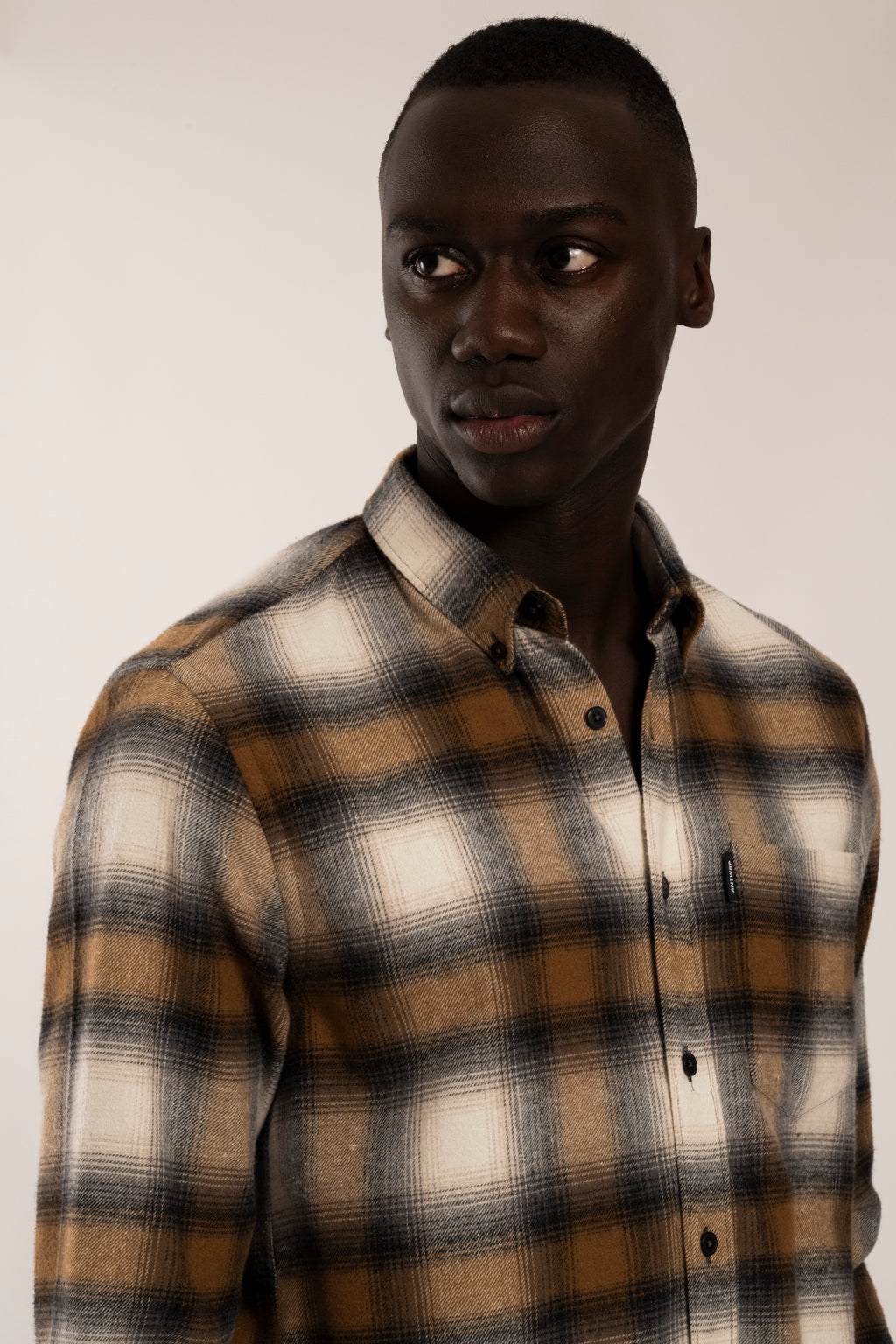 Hemden lange mouw bruin ANTWRP