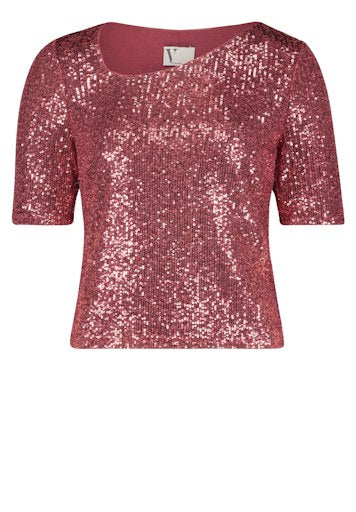Blouses korte mouw rood Vera Mont